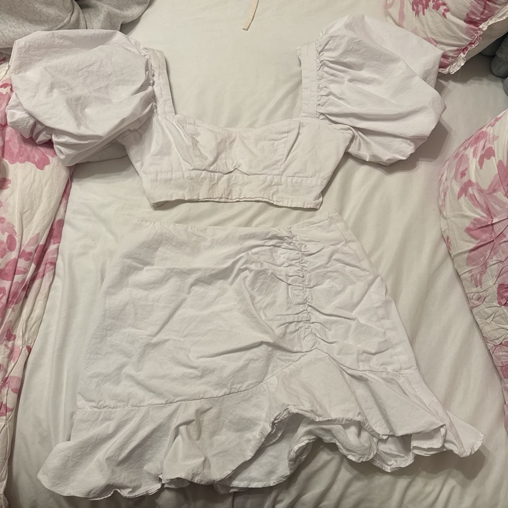 Showpo Elegant White Puff Sleeve Set